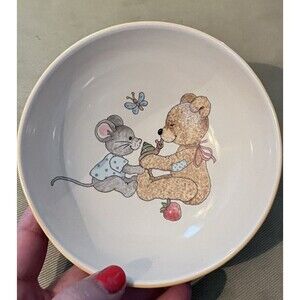 Vintage Mikasa Teddy Bear & Mouse Children's Small Bowl Friendship CC018